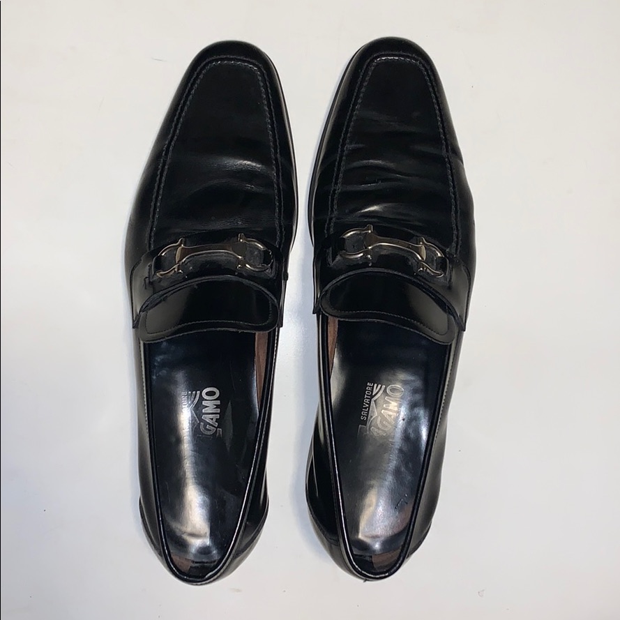 Ferragamo Patent Leather Evening Loafers